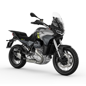 Moto guzzi v100 stelvio nero vulcano 3 4 ant dx